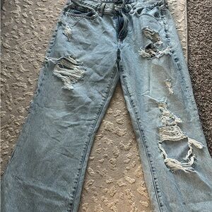 Distressed Light Blue Women's Jeans